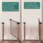 Ideal for Stairs and Doorways Metal Baby Gate Easy Install Pressure Mounted Dog Gate