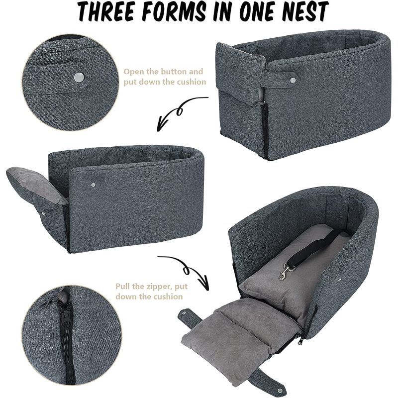 Dog Car Seat Pet Supplies - Travel Bags for Portable Console Cat Seat Washable Booster Seat