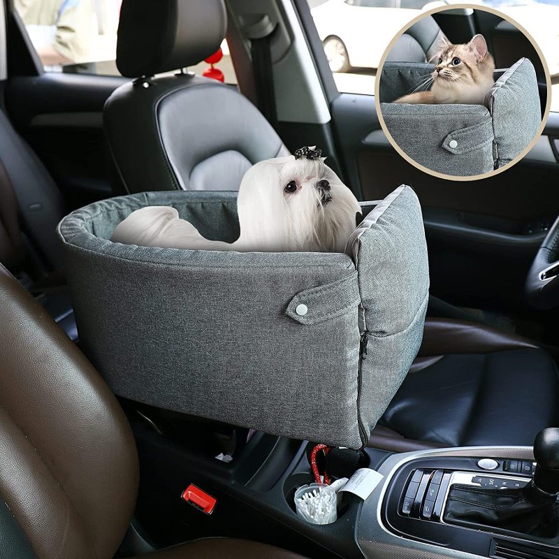 Dog Car Seat Pet Supplies - Travel Bags for Portable Console Cat Seat Washable Booster Seat