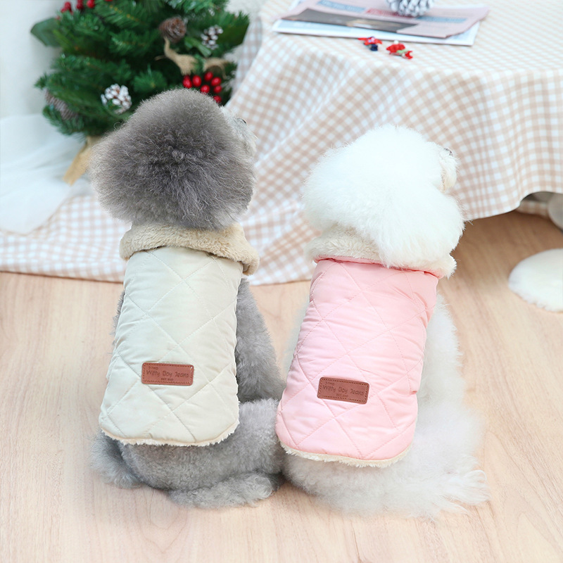 Dog Winter Coat Fleece Lining Extra Warm Dog Quilted Winter Vest  for Small Dogs Puppy Coats