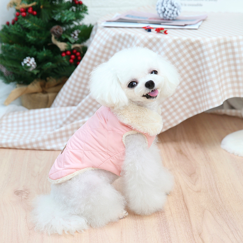 Dog Winter Coat Fleece Lining Extra Warm Dog Quilted Winter Vest  for Small Dogs Puppy Coats