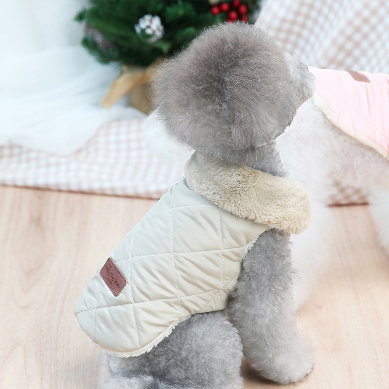 Dog Winter Coat Fleece Lining Extra Warm Dog Quilted Winter Vest  for Small Dogs Puppy Coats