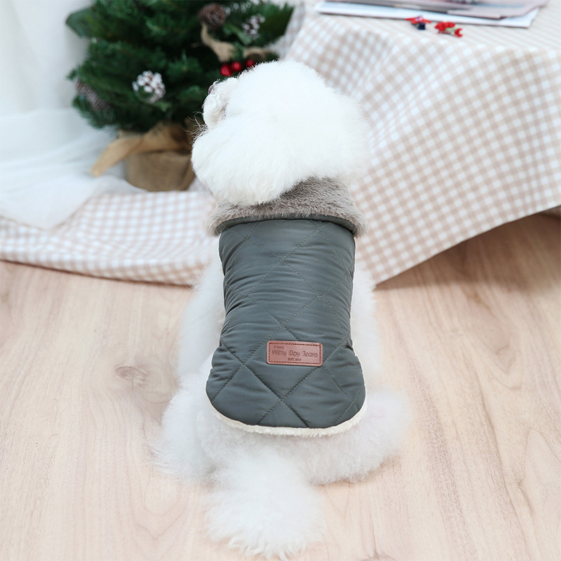 Dog Winter Coat Fleece Lining Extra Warm Dog Quilted Winter Vest  for Small Dogs Puppy Coats
