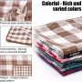 Dog Bandana - 6PCS Birthday Gift Washable Green Blue Red Christmas Dog Bandana Square Plaid Printing Bib Double Reversible