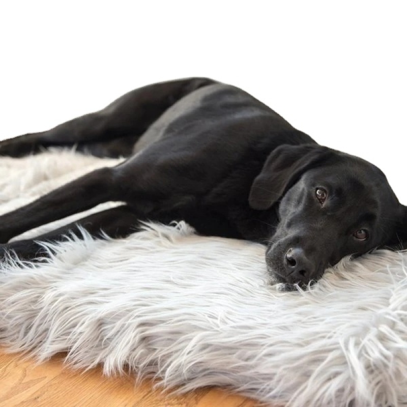 Removable Cover Dog Bed Orthopedic Pillow Dog Bed Faux Fur Rectangular Pet Beds