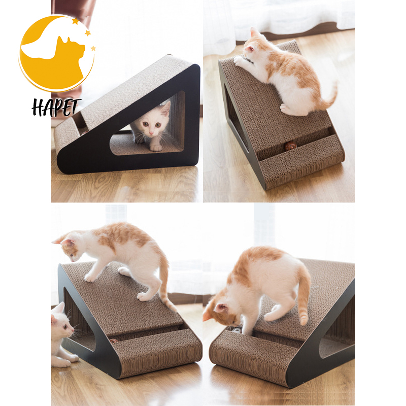Protecting Furniture Cat Scratching Cardboard Triangle Cat Scratcher Slope Corrugated Scratch Pad