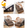 Protecting Furniture Cat Scratching Cardboard Triangle Cat Scratcher Slope Corrugated Scratch Pad