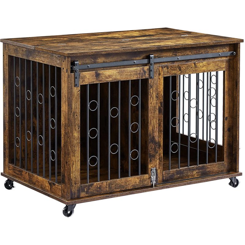 End Table for Medium Kennels with Sliding Door Dog Crate Furniture
