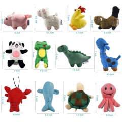 adorable enjoyable hand-stitched craft 12 packs soft non-toxic plush squeaky dog rubber chew toy