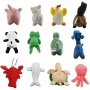 adorable enjoyable hand-stitched craft 12 packs soft non-toxic plush squeaky dog rubber chew toy