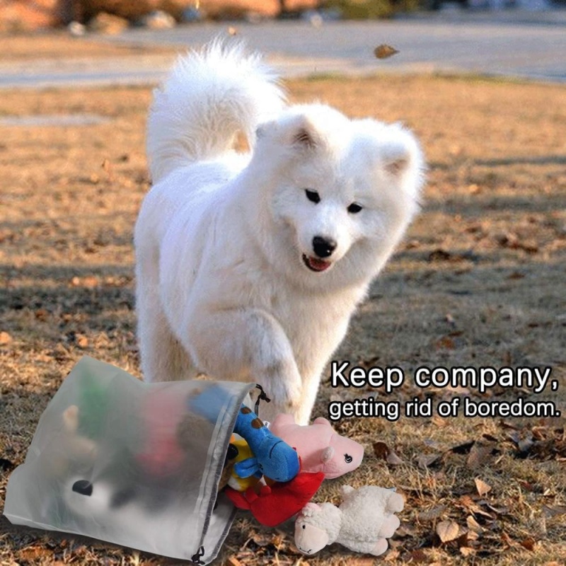 adorable enjoyable hand-stitched craft 12 packs soft non-toxic plush squeaky dog rubber chew toy