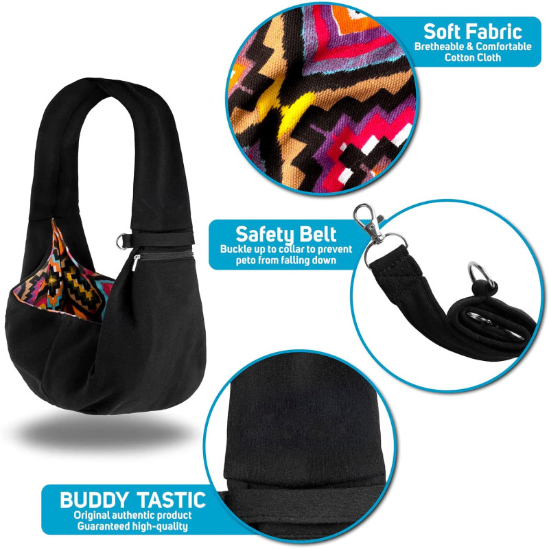 Reversible Sides  Adjustable Strap Sling Carrier Pet purse suitable