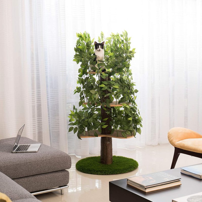 Playing Scratching Cat Condo Furniture Tree House Tower for Climbing