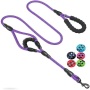 Wholesale Multifunction Custom Nylon Bungee Dog Leash Reflective Double Handle Rope Dog Leash for Training