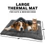 Self Heated Cat Bed Dog Crate Mat Thermal Nap Mat Padded and Insulated Pet Mat