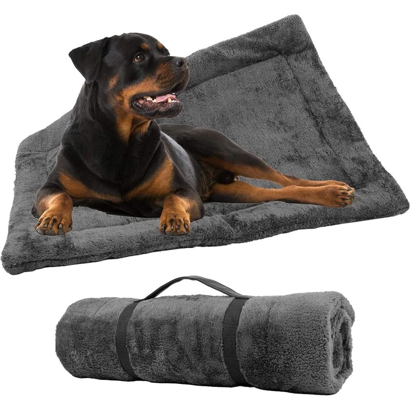 Self Heated Cat Bed Dog Crate Mat Thermal Nap Mat Padded and Insulated Pet Mat