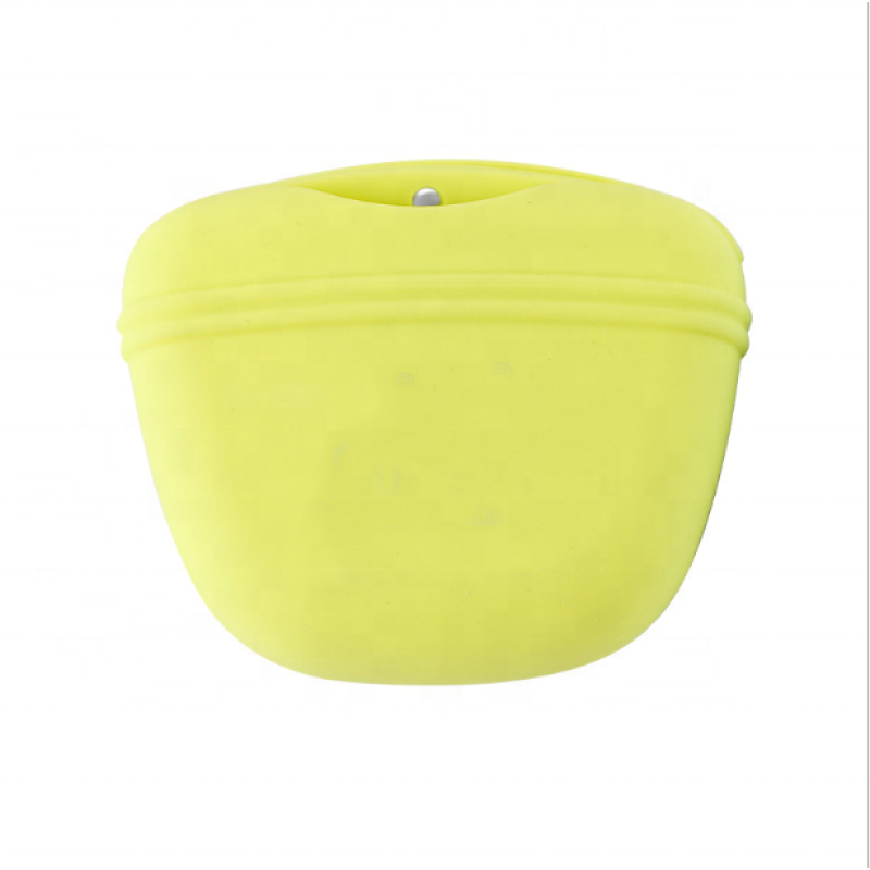 Outdoor Silicone dog treat pouch bag Hands Free Pet Training Waist Bag with Magnet Buckle silicone dog treat pouch