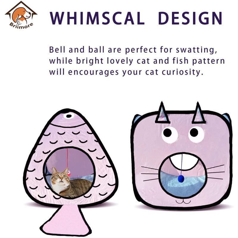 Polyester fabric folding pet tent cat tunnel toy cat passage three sets