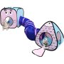 Polyester fabric folding pet tent cat tunnel toy cat passage three sets