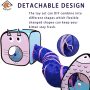 Polyester fabric folding pet tent cat tunnel toy cat passage three sets