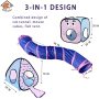 Polyester fabric folding pet tent cat tunnel toy cat passage three sets