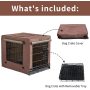 Dog Crates for Small Size Dogs Indoor, Double Door Dog Kennels & Houses for Puppy and Cats with Dog Crate Cover, Collapsible