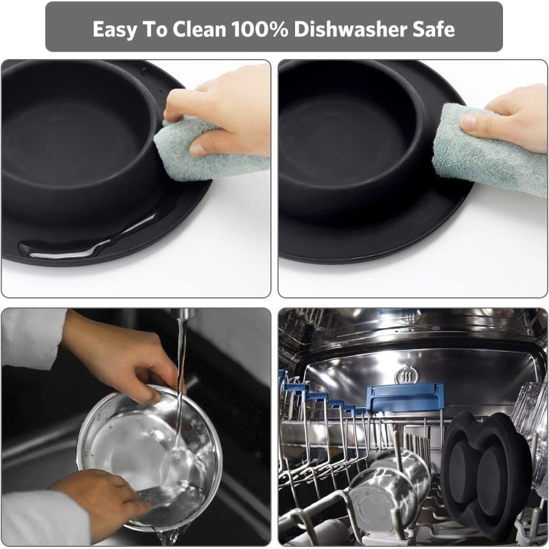 Dog Bowl Double Cat Premium Stainless Steel Water and Food Raised Bowls, Pet Feeder Set with Non-Slip Resin