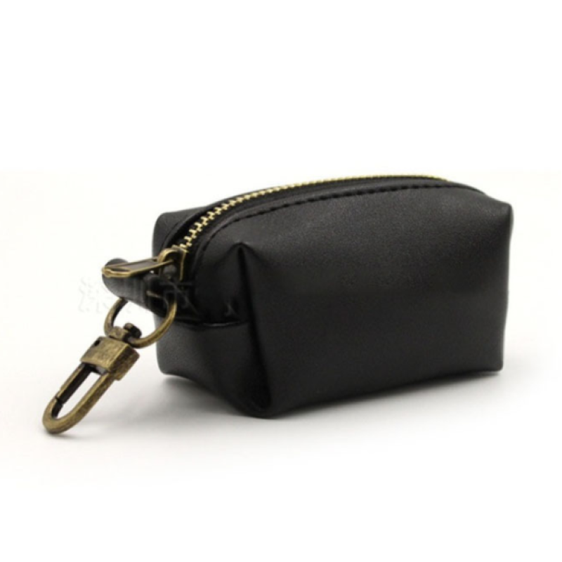 Leather Poop Bag Holder- Versatile Vegan Leather Waste for Dog Poop, Accessories, & Leash, Reusable Pet Waste, Trash