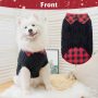 Warm Dog Sweater Winter Clothes - Plaid Patchwork Pet Doggy Knitted Sweaters Comfortable Coats for Cold Weather, Fit for Small