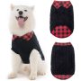 Warm Dog Sweater Winter Clothes - Plaid Patchwork Pet Doggy Knitted Sweaters Comfortable Coats for Cold Weather, Fit for Small