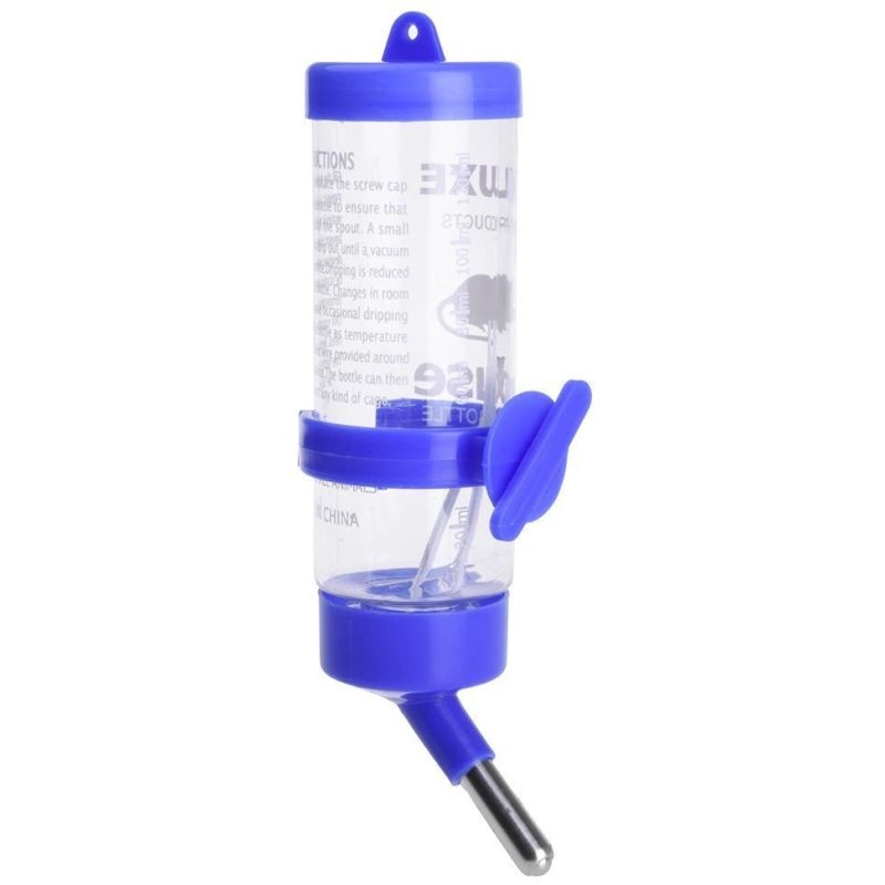 Water Feeder Bowl Drinking Bottle with Holder for Syrian Hamster Gerbil Rat Mice Chinchillas Guinea Pig Squirrel Rabbit