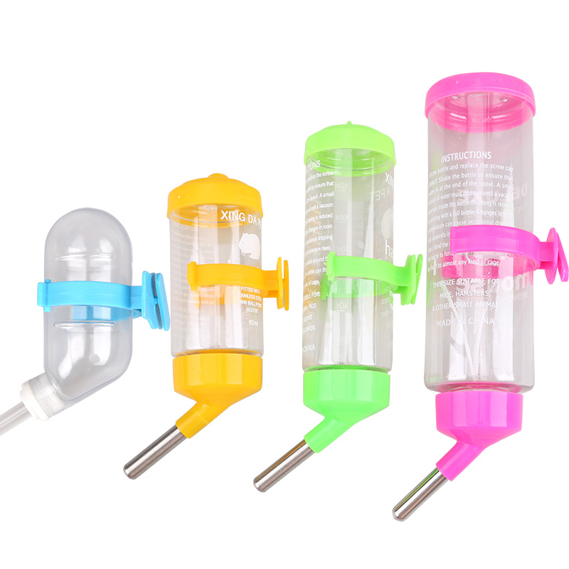 Water Feeder Bowl Drinking Bottle with Holder for Syrian Hamster Gerbil Rat Mice Chinchillas Guinea Pig Squirrel Rabbit