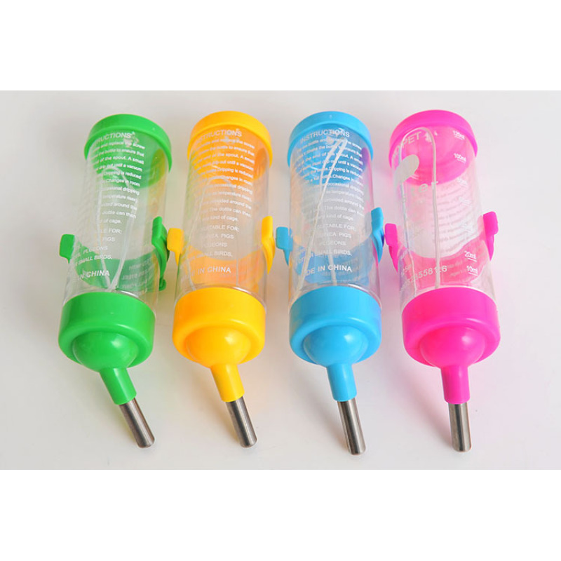 Water Feeder Bowl Drinking Bottle with Holder for Syrian Hamster Gerbil Rat Mice Chinchillas Guinea Pig Squirrel Rabbit