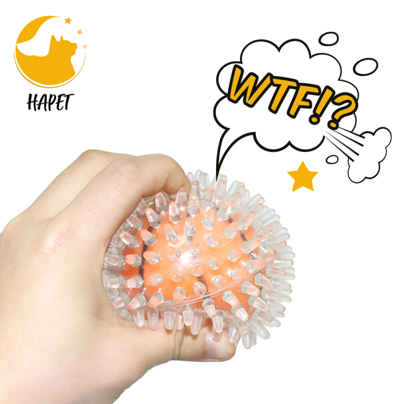 Squeaker Ball Dog Toy Durable Bouncy Teeth Cleaning Fetching Training Pet Toy for Dogs