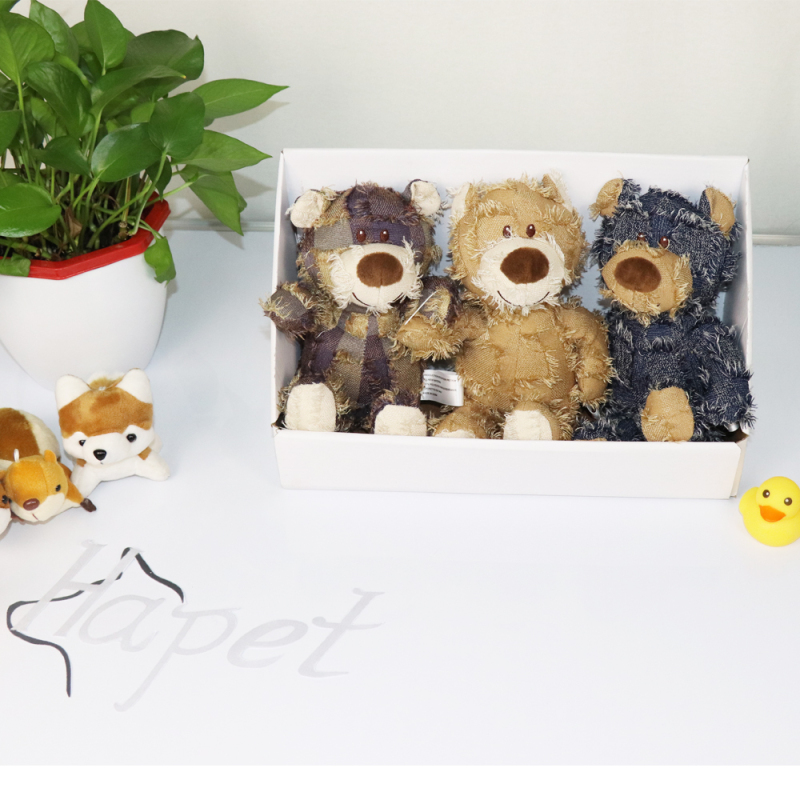 3 Dog Plush Toy Set Durable Interactive Chewing No Stuffing Animal Sex Dog Plush Toy Dog