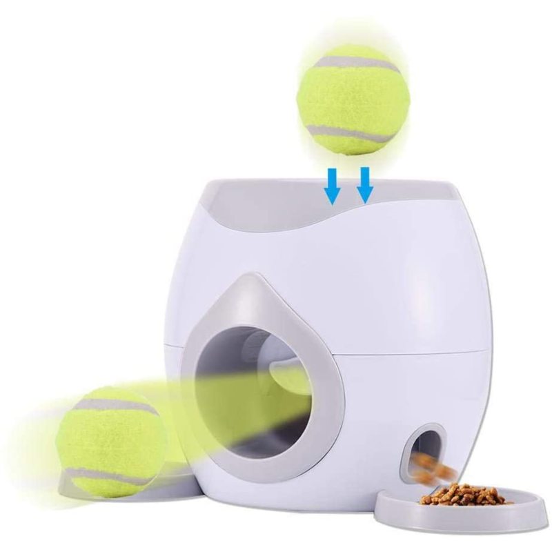 Automatic Feeder Fetch Pet Tennis Ball  Interactive Throwing Machine Reward for Dogs Training