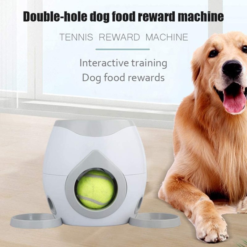 Automatic Feeder Fetch Pet Tennis Ball  Interactive Throwing Machine Reward for Dogs Training