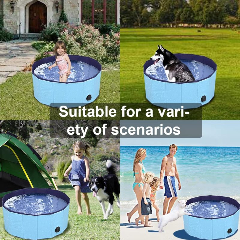Foldable Dog Paddling Pool pet Bathtub pet Paddling Pool PVC Non-Slip Paddling Pool Suitable for All Kinds of Pets
