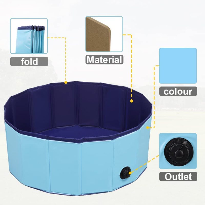 Foldable Dog Paddling Pool pet Bathtub pet Paddling Pool PVC Non-Slip Paddling Pool Suitable for All Kinds of Pets