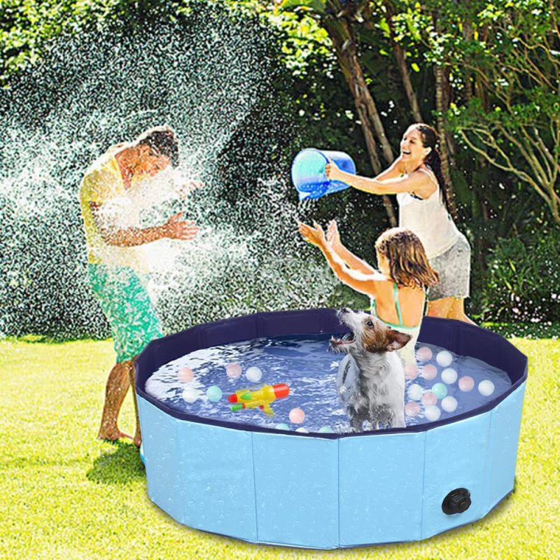 Foldable Dog Paddling Pool pet Bathtub pet Paddling Pool PVC Non-Slip Paddling Pool Suitable for All Kinds of Pets