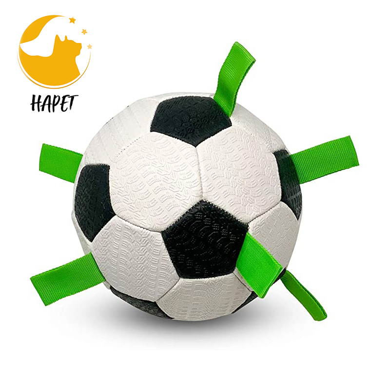 Dog Toys Soccer Ball with Grab Tabs Dog Interactive Puzzle Toys Puppy Birthday Gifts Durable Dog Balls