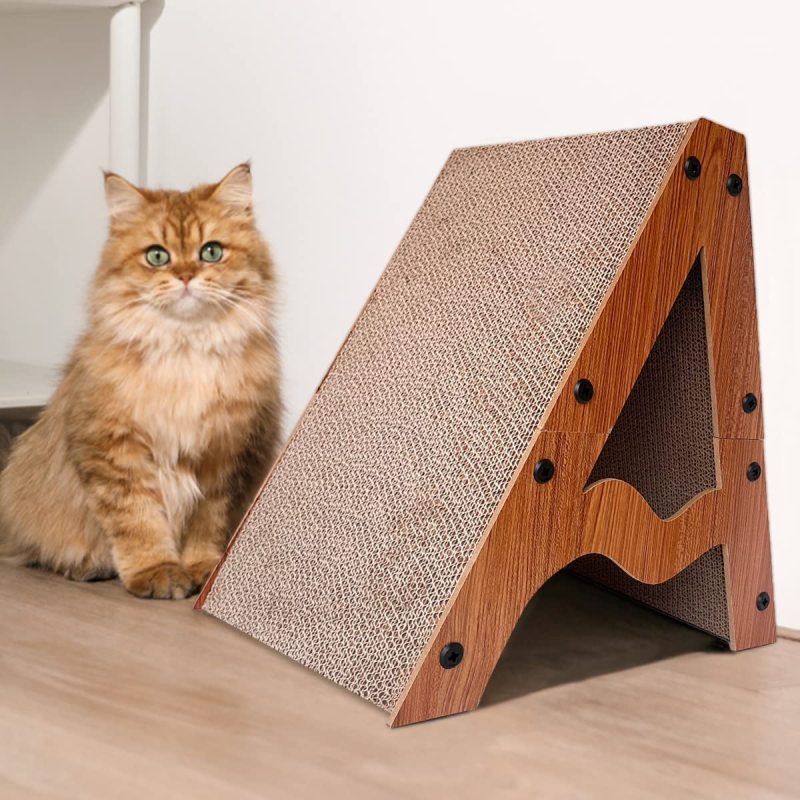 Cat Scratching Pad Cardboard, Scratching Board for Indoor Cats, Multi-Angle Inclined Scratching Board for Cat Scratching to Keep