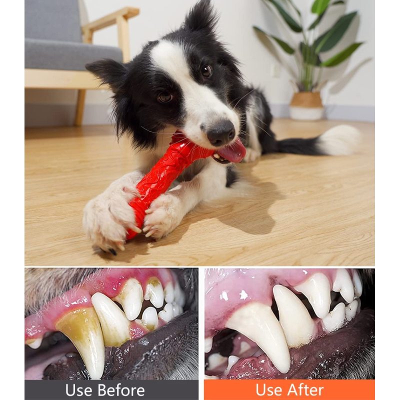 Dog Toys for Aggressive Chewers, Indestructible Tough Durable Puppy Chew for Teething, Non-Toxic Natural Rubber I