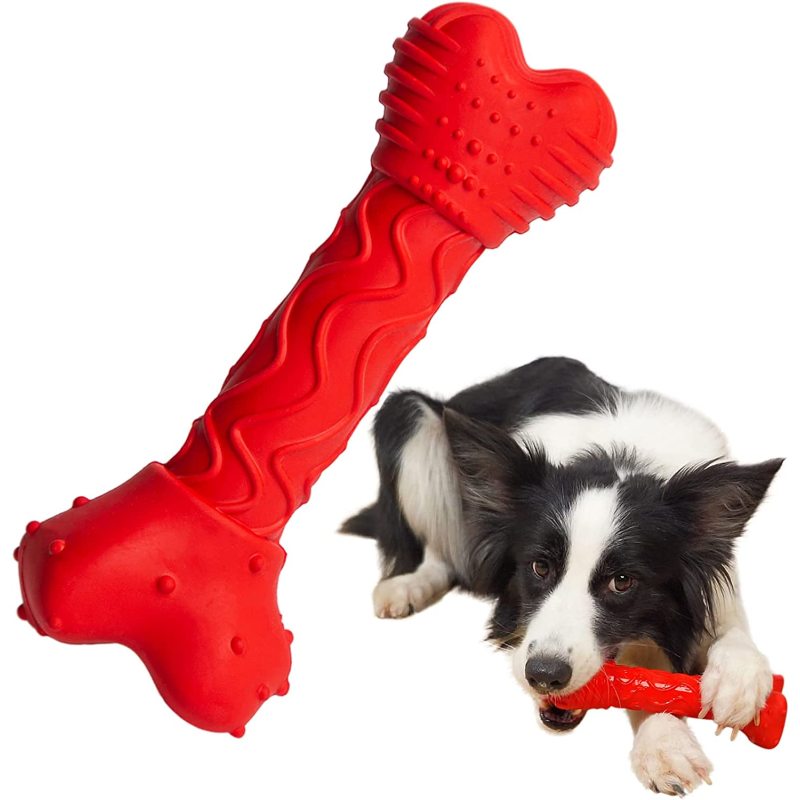 Dog Toys for Aggressive Chewers, Indestructible Tough Durable Puppy Chew for Teething, Non-Toxic Natural Rubber I