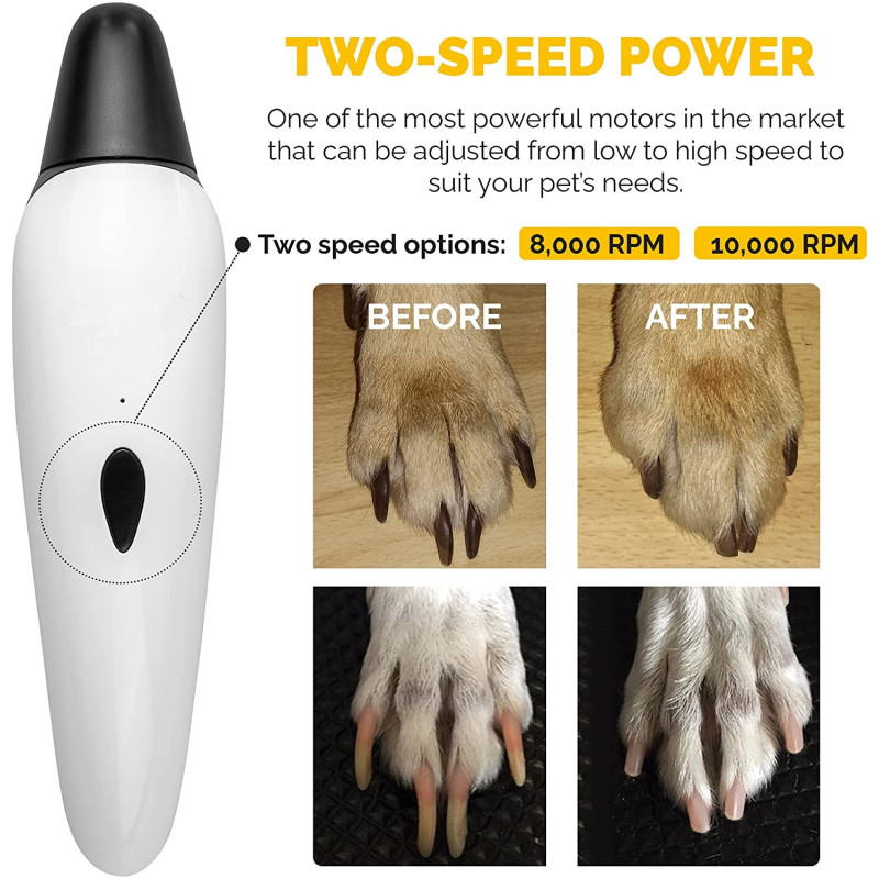 Painless Paw Nail Grinder Dog Rechargeable Electric Pet Grooming For Tools