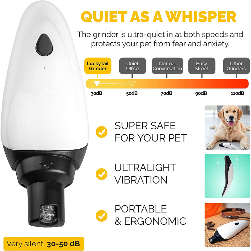 Painless Paw Nail Grinder Dog Rechargeable Electric Pet Grooming For Tools