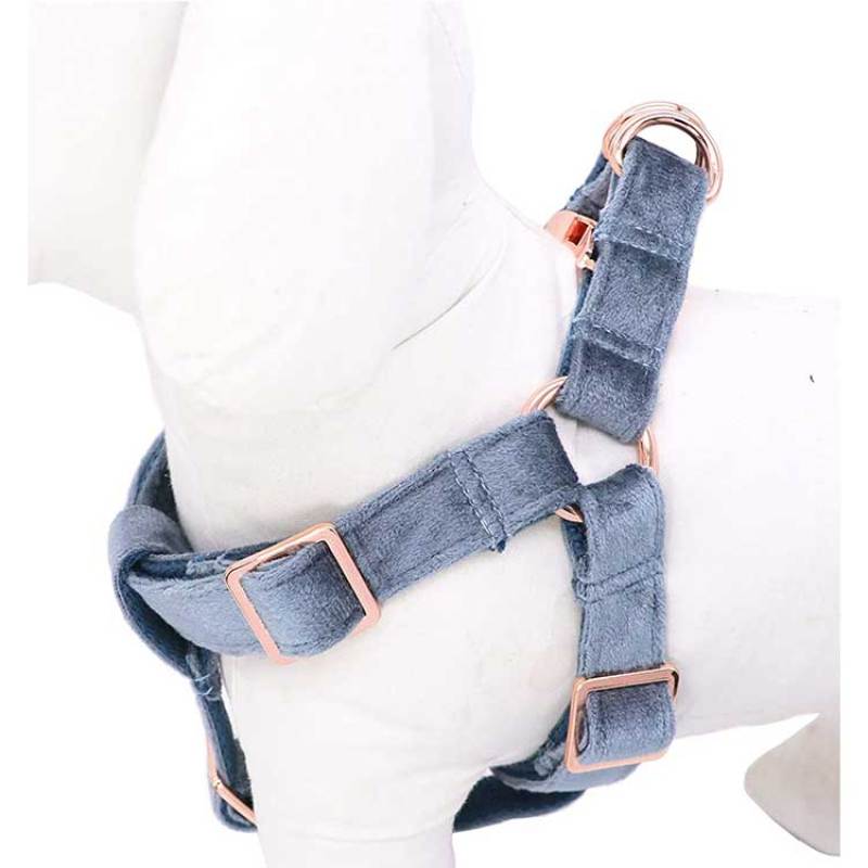 Wholesale Custom No Pull Dog Halter Harness Adjustable Heavy Duty Strong Velvet Dog Harness For Small Medium Large Dogs