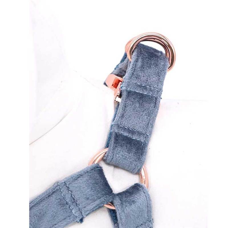 Wholesale Custom No Pull Dog Halter Harness Adjustable Heavy Duty Strong Velvet Dog Harness For Small Medium Large Dogs