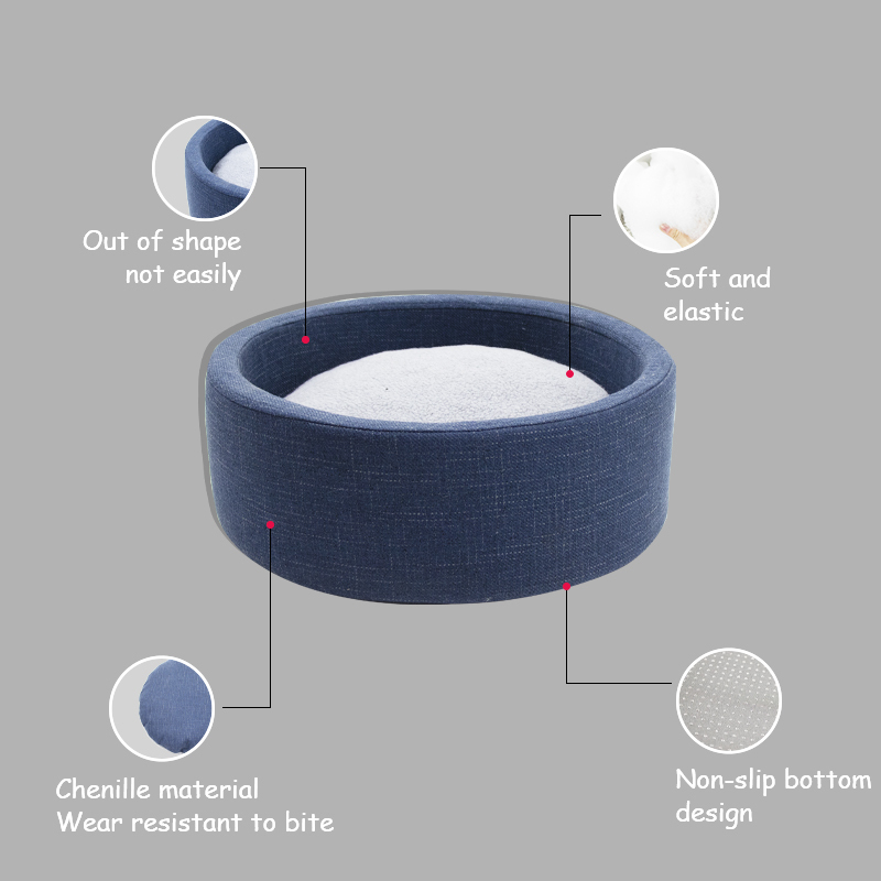 Open high end sponge pet cat nest easy to clean and take care of four seasons universal round