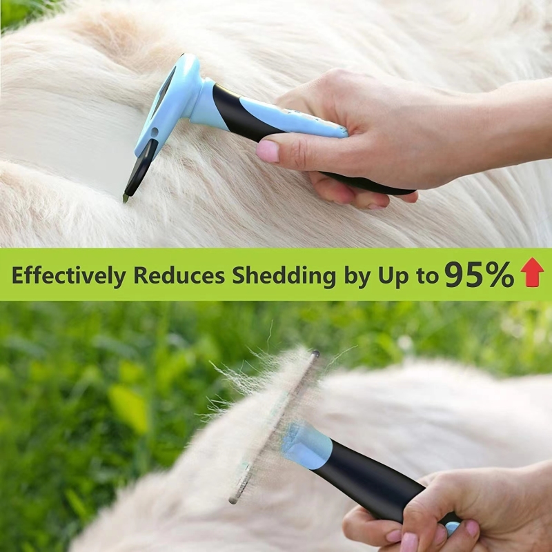 Pet Grooming Brush, Deshedding Tool for Dogs & Cats
